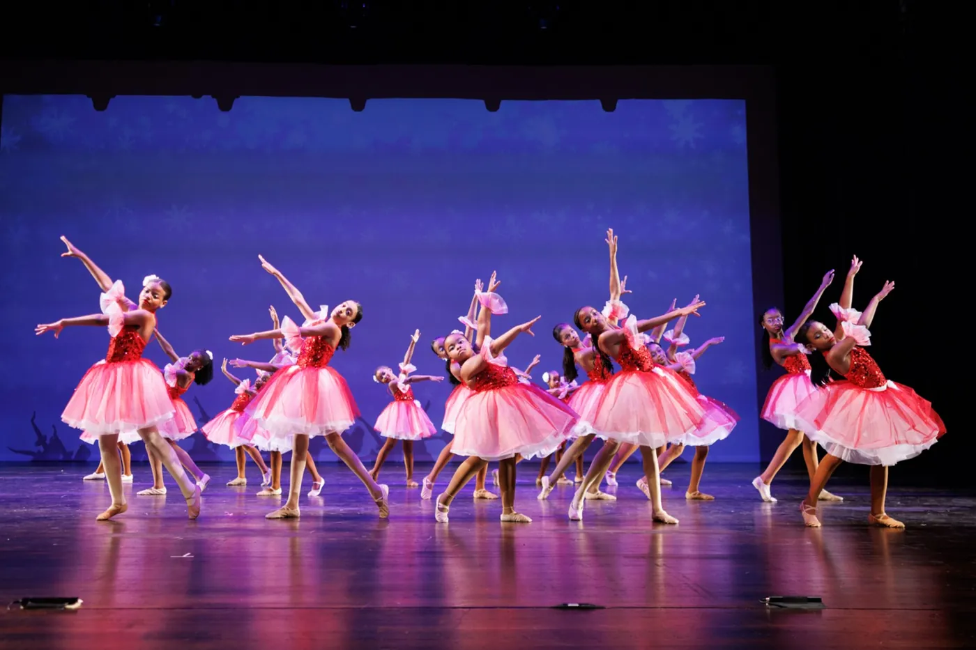 FieldCrest dancers performing a group routine on stage